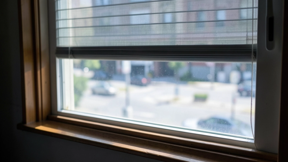 okno z roletą zewnętrzną